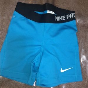 Blue Nike pro spandex